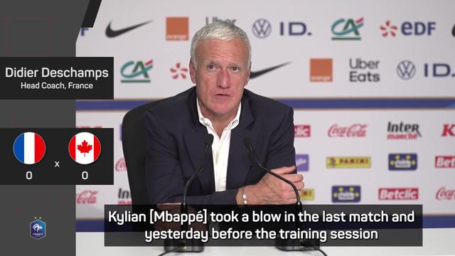 Deschamps says no concerns over Mbappe after sub appearance v Canada 