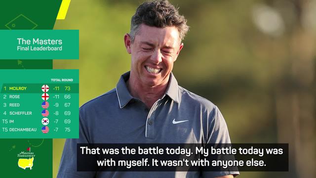  The battle was with myself - McIlroy on roller coaster Masters win 