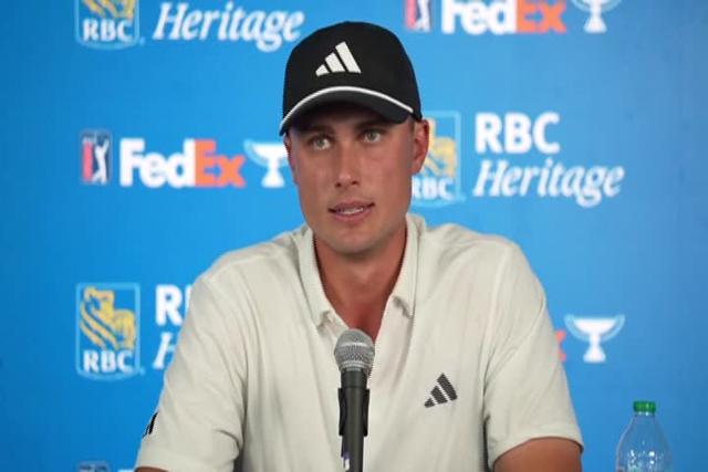  Aberg reminisced about his time playing soccer, but he prefers golf because it’s all on him
