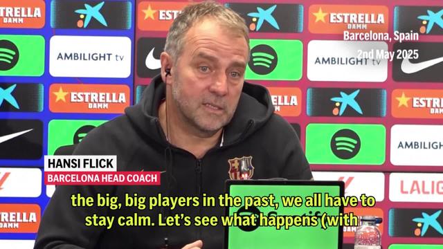  'Let's stay calm' - Barcelona head coach Hansi Flick looks to downplay the weight of expectation on star forward Lamine Yamal